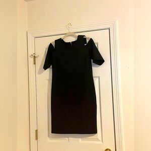 MICHAEL KORS cold shoulder black dress! Very sleek & flattering. Size M.